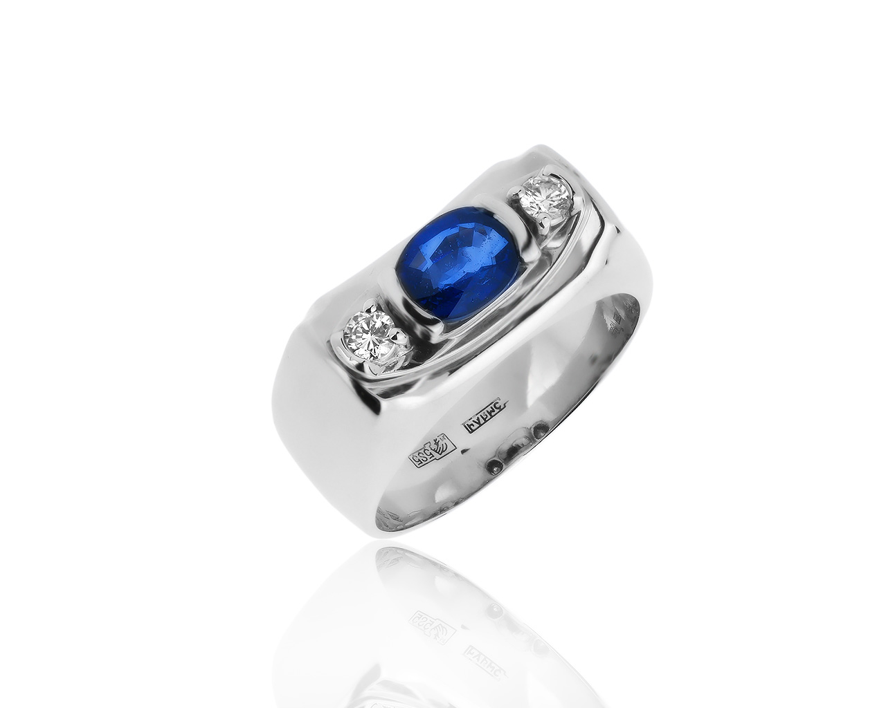 Царское золотое кольцо с сапфиром 1.42ct 140120/2 Царское золотое кольцо с сапфиром 1.42ct 140120/2