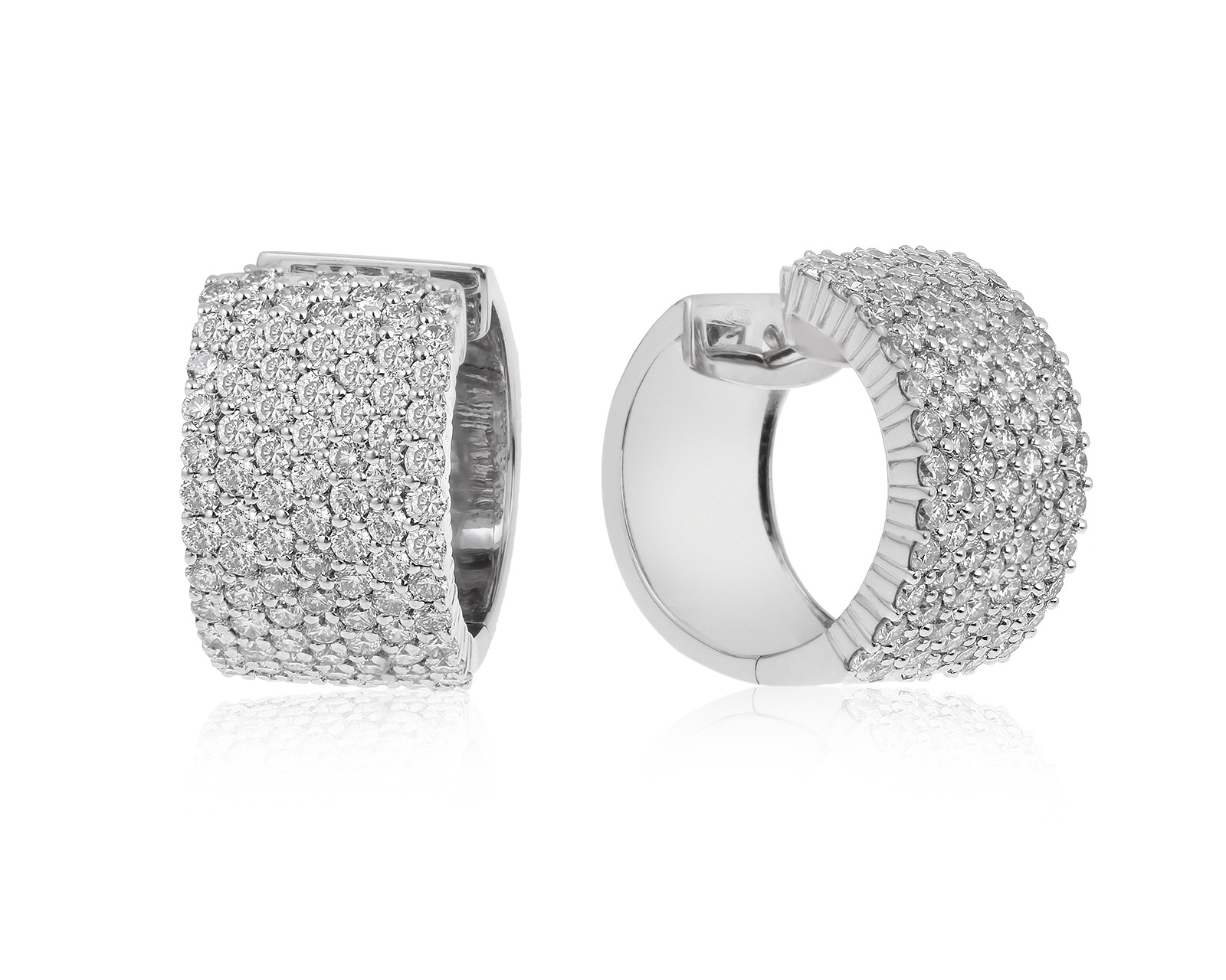 Великолепные золотые серьги с бриллиантами 4.40ct 150621/4