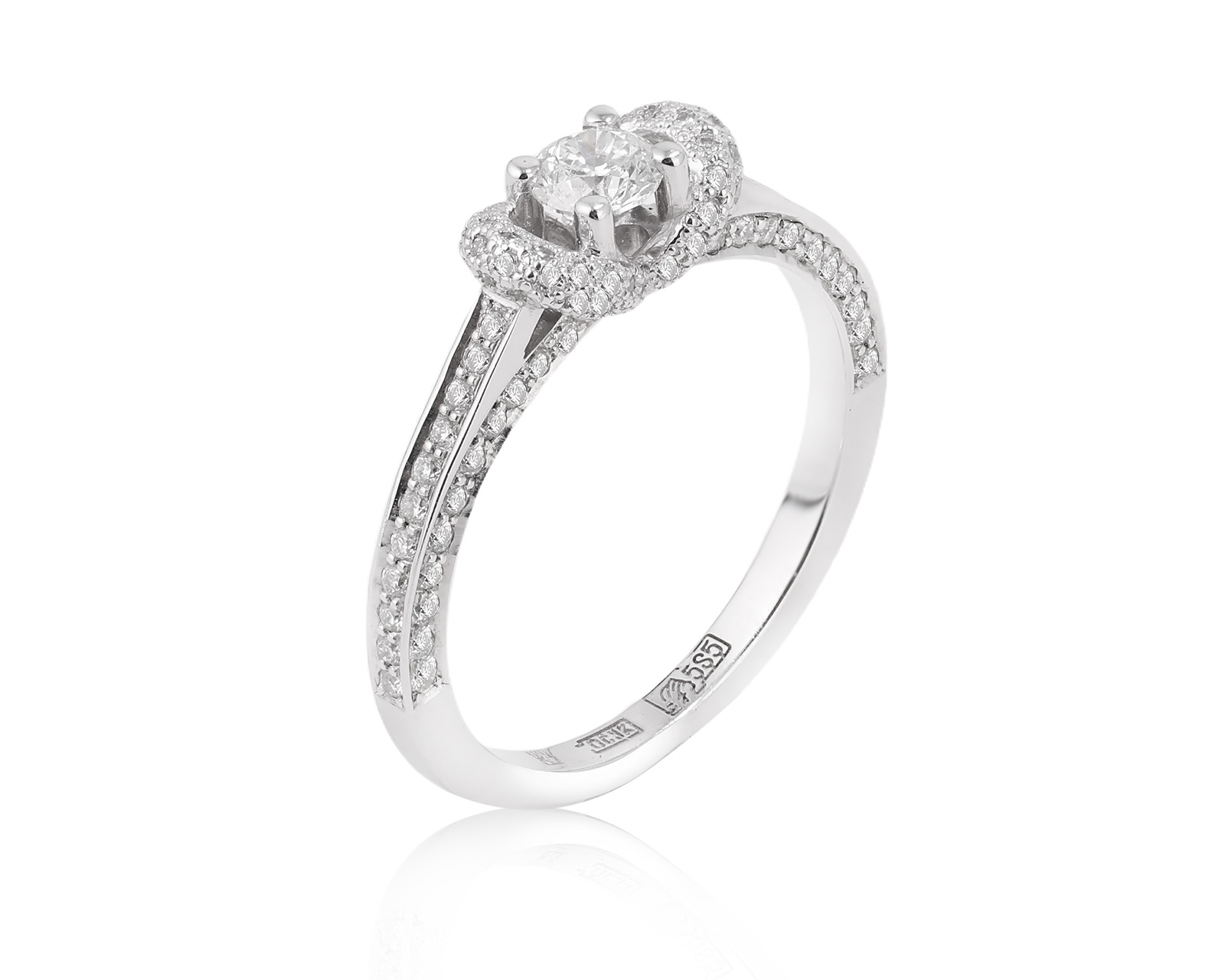 Оригинальное золотое кольцо с бриллиантами 0.63ct Constantin Artmayer