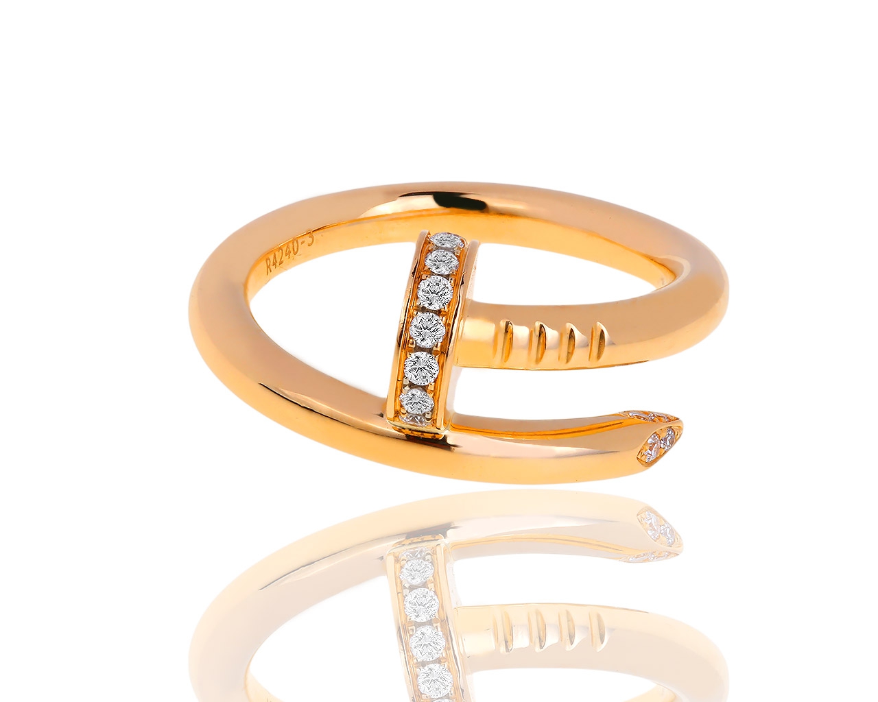 Золотое кольцо с бриллиантами 0.13ct Cartier Juste un Clou 171018/8