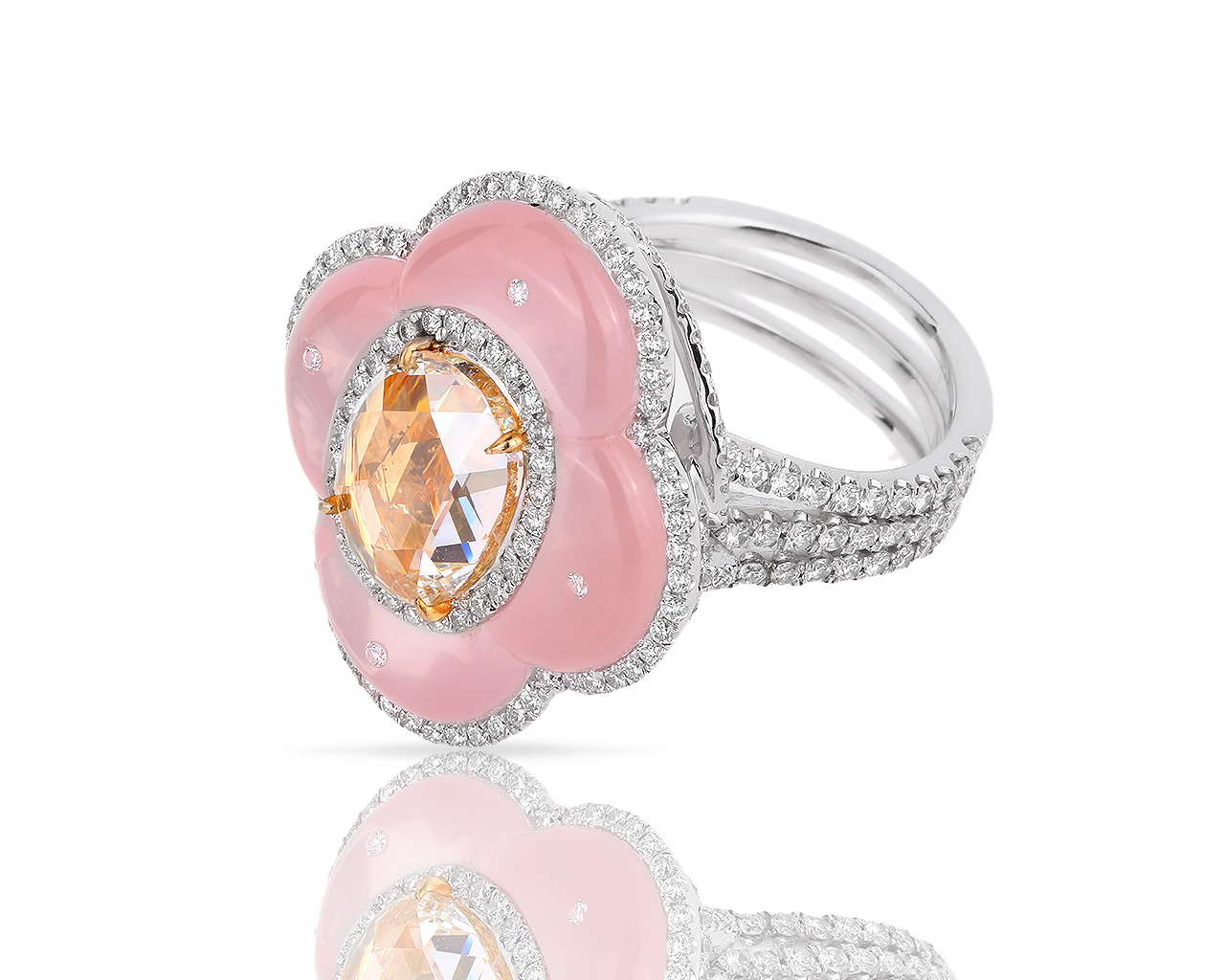 Волшебное золотое кольцо с бриллиантами 3.34ct Avakian 240718/6