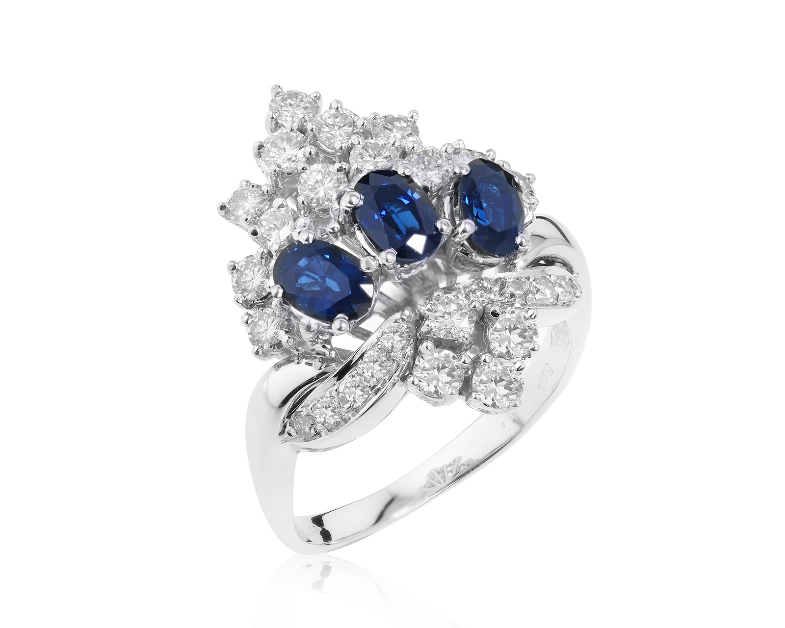 Прекрасное золотое кольцо с сапфирами 1.83ct 270422/6