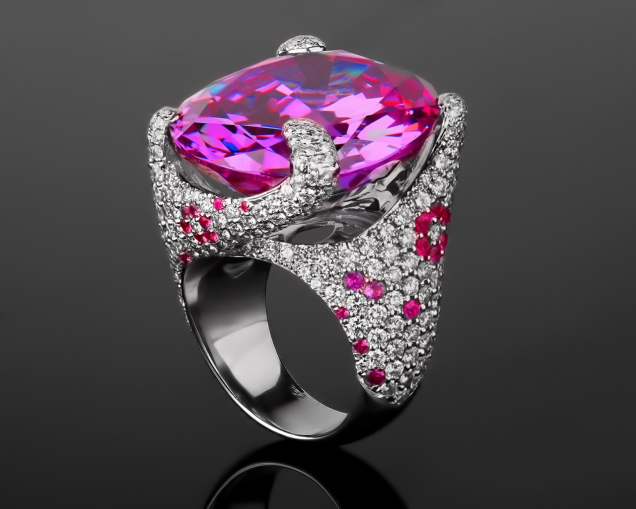 Волшебное золотое кольцо с бриллиантами 5.30ct 240317/8