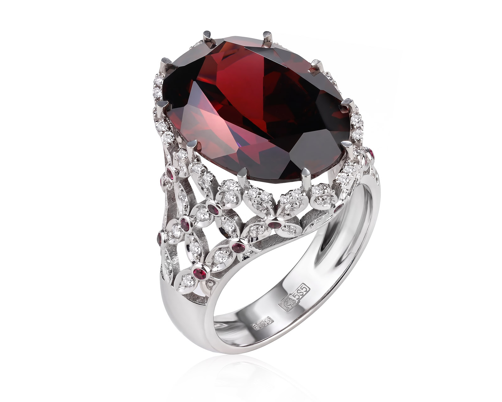 Оригинальное золотое кольцо с гранатом 16.34ct Lykov`s Jewellery 210726/КМ427