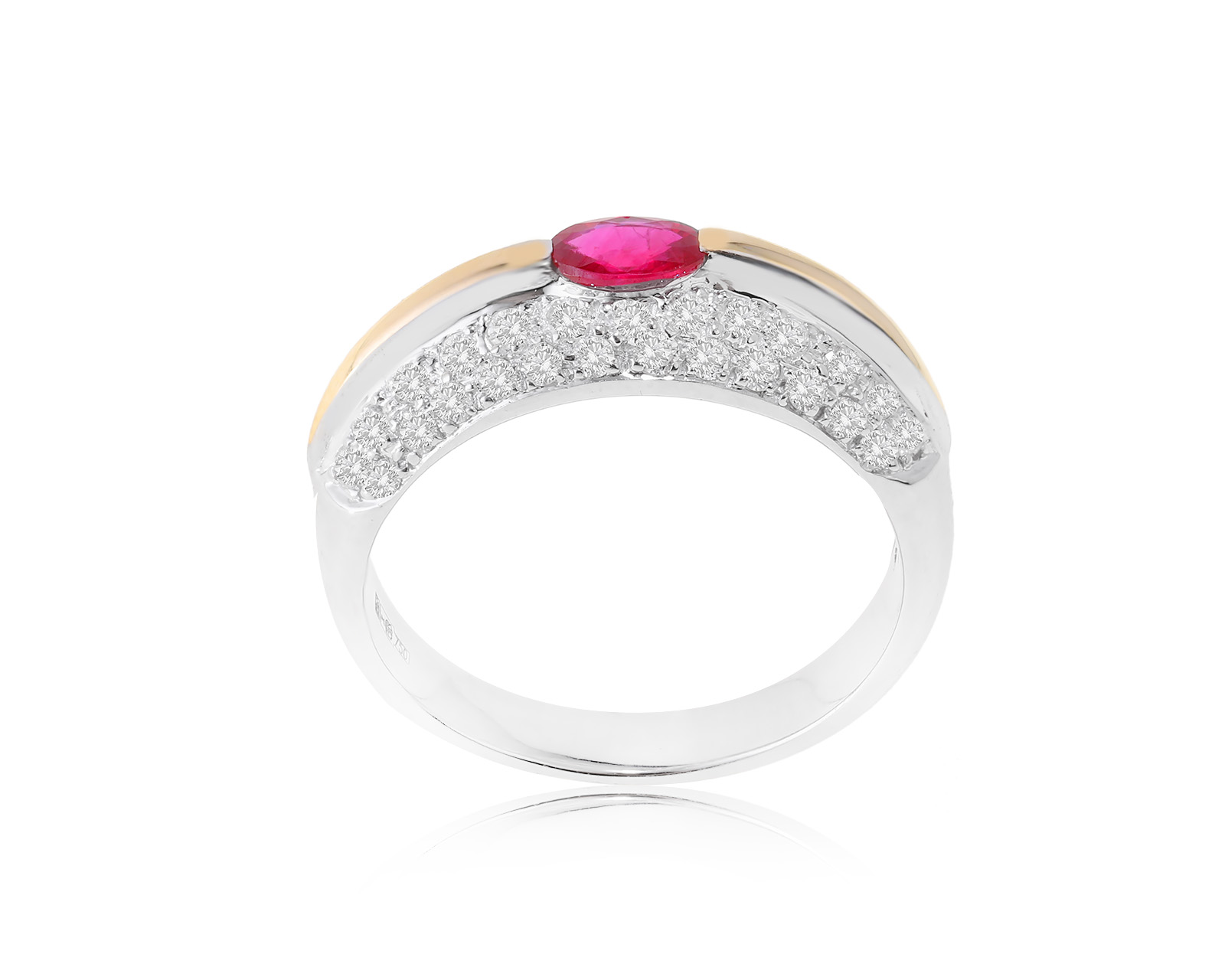 Изящное золотое кольцо с рубином 0.41ct 291122/12