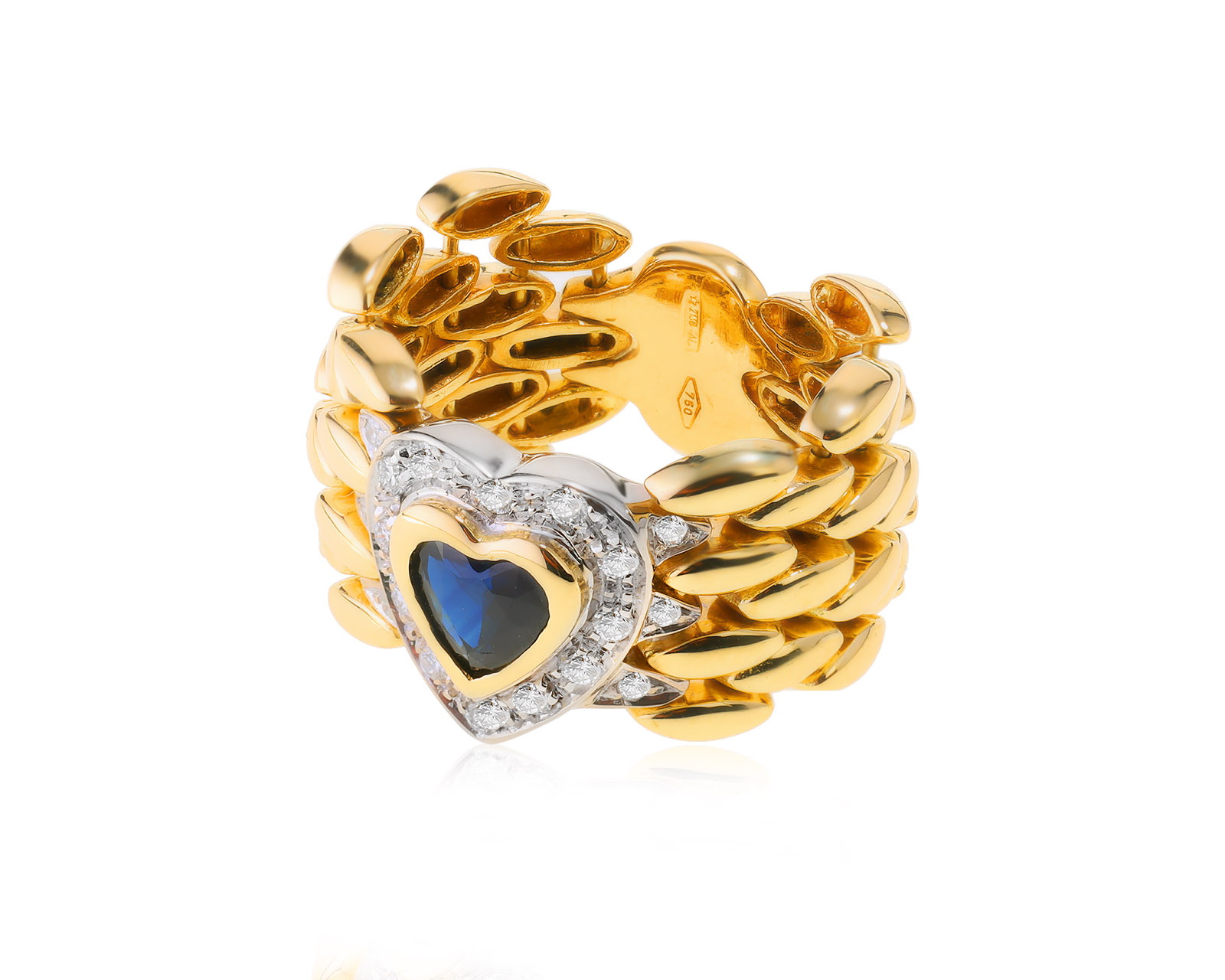 Оригинальное золотое кольцо с сапфиром 0.88ct Gilardi 070923/4