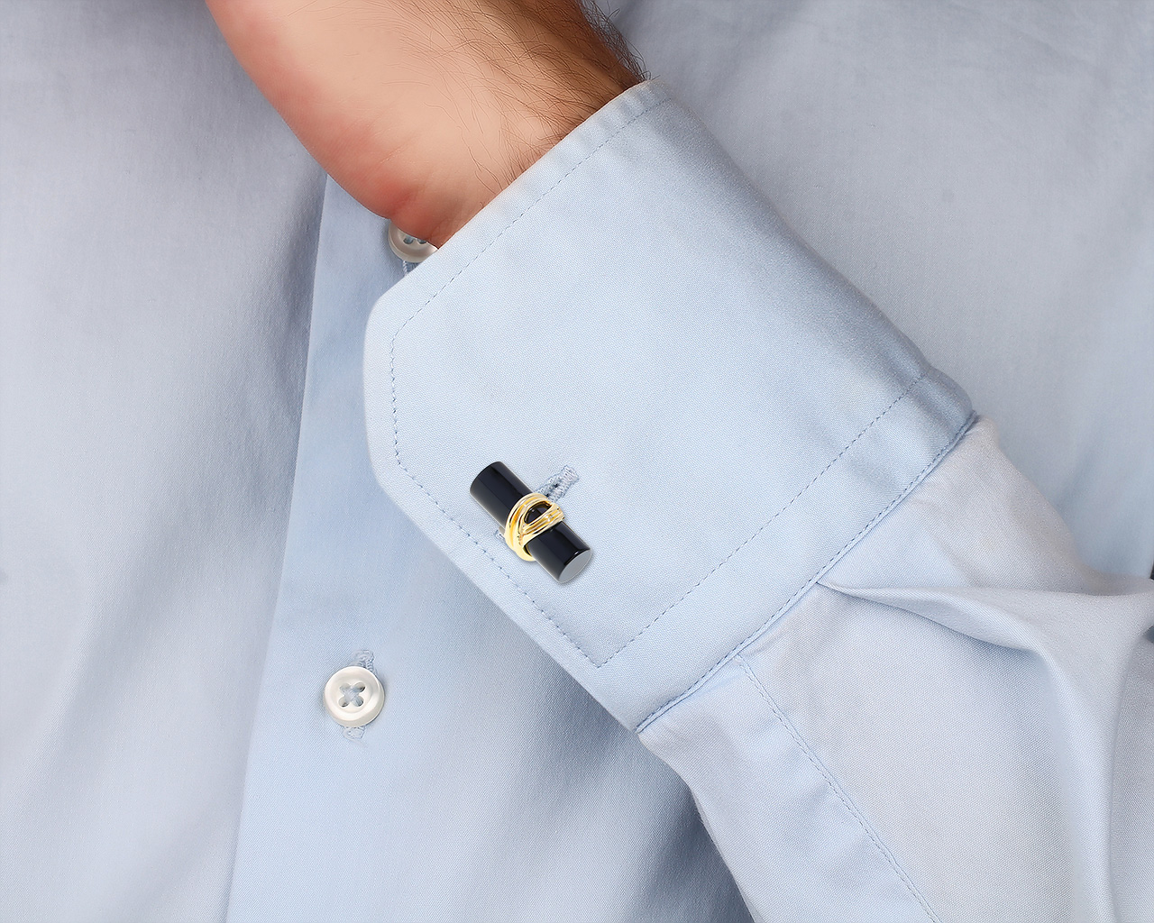 Оригинальные золотые запонки Tiffany&Co