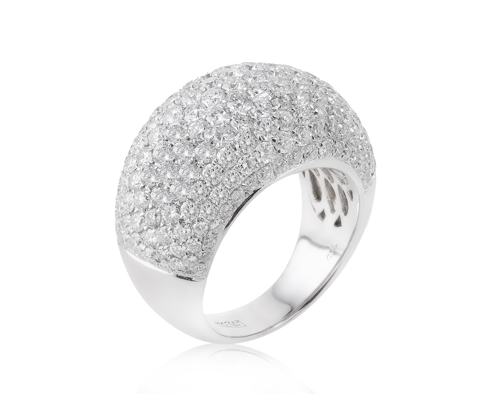 Золотое кольцо с бриллиантами 4.10ct 130623/3