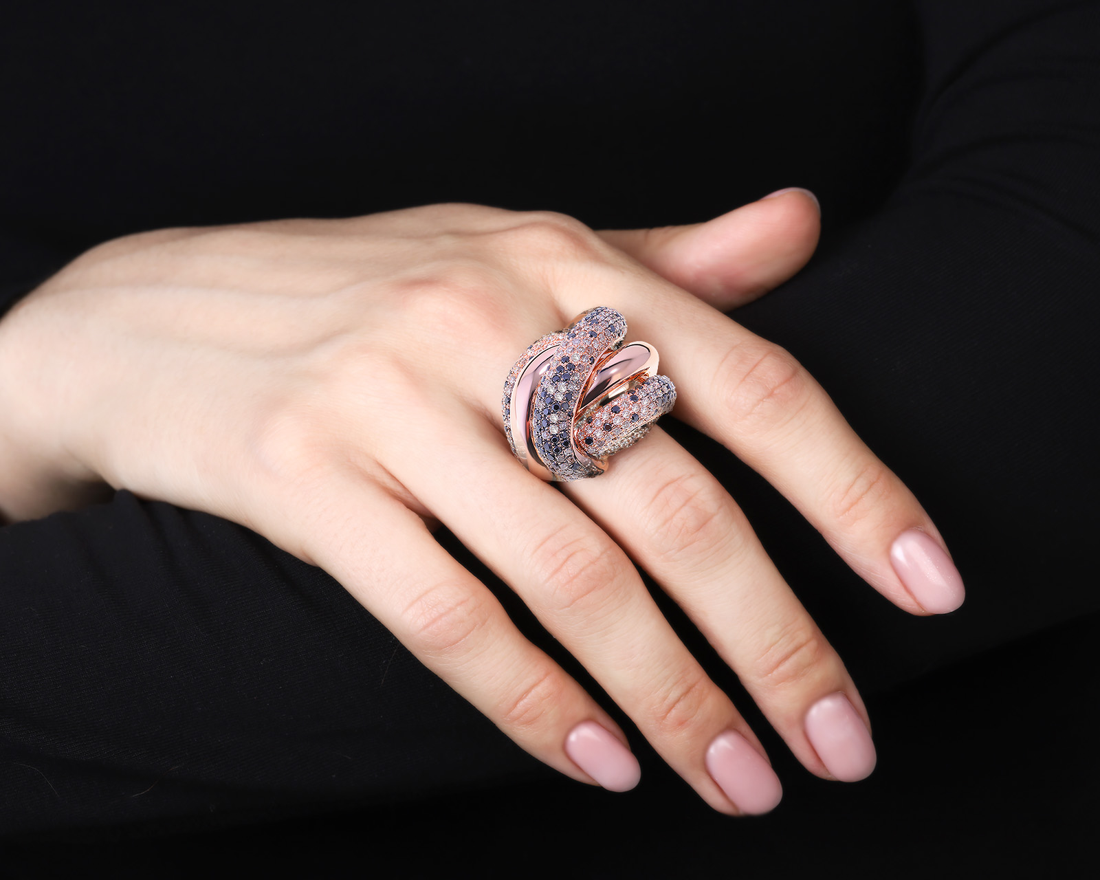 Оригинальное золотое кольцо с бриллиантами 3.37ct LTJ