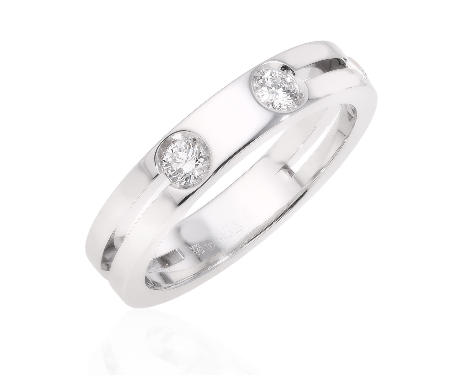 Оригинальное золотое кольцо с бриллиантами 0.37ct Baraka