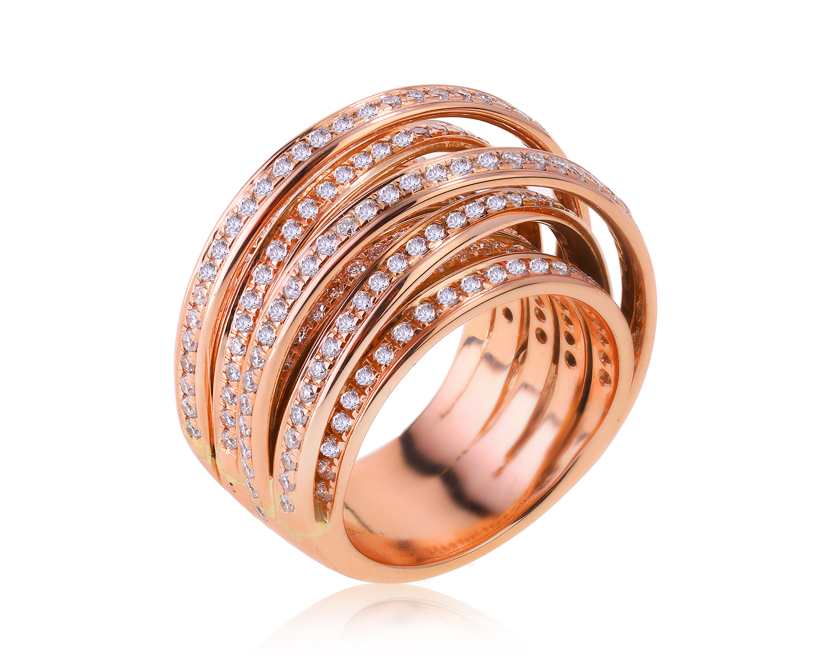 Золотое кольцо с бриллиантами 1.52ct