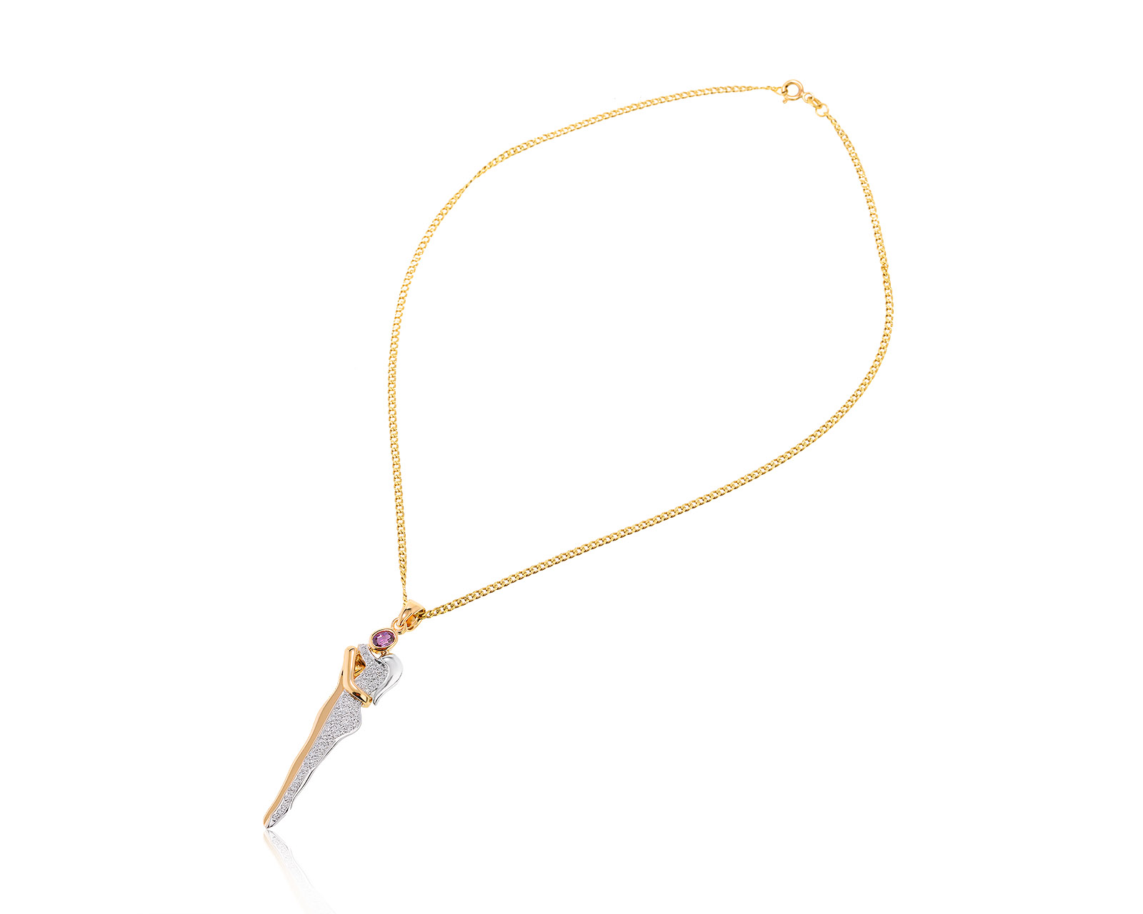 Притягательный золотой кулон с бриллиантами 0.52ct