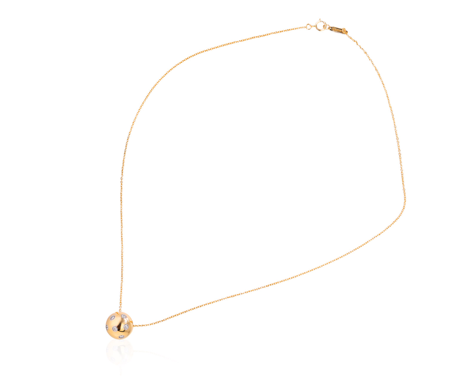 Оригинальное золотое колье Tiffany&Co Etoile Diamond Ball