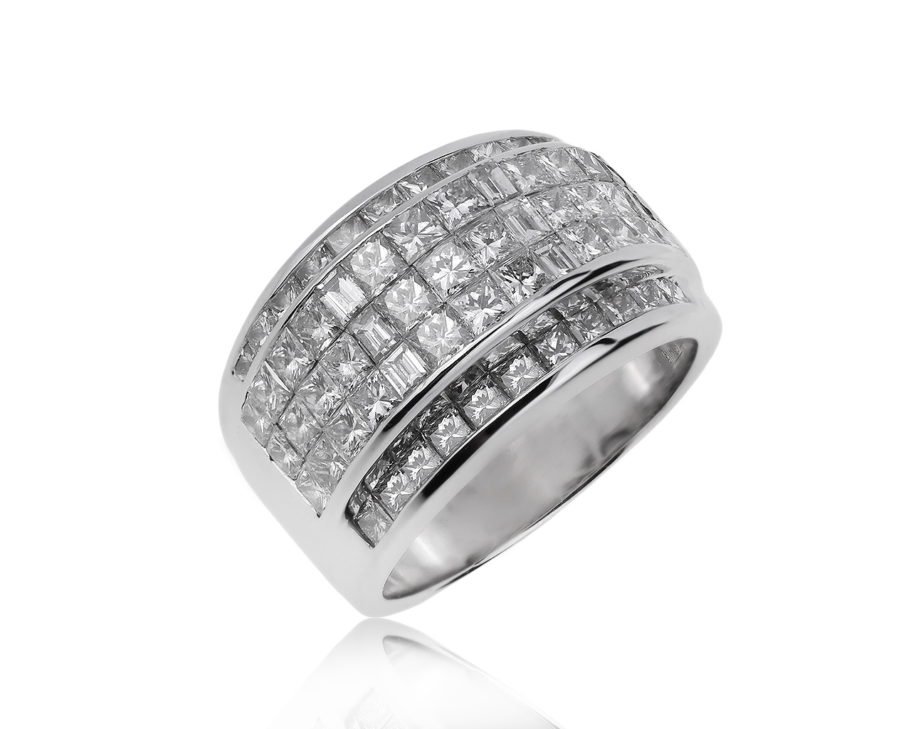 Шикарное золотое кольцо с бриллиантами 3.07ct 300320/1