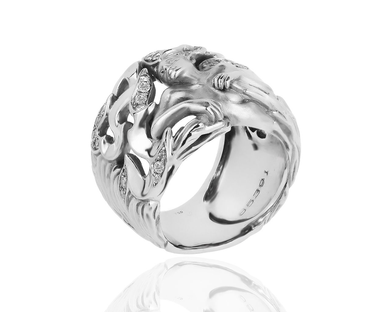 Оригинальное золотое кольцо с бриллиантами 0.57ct Magerit