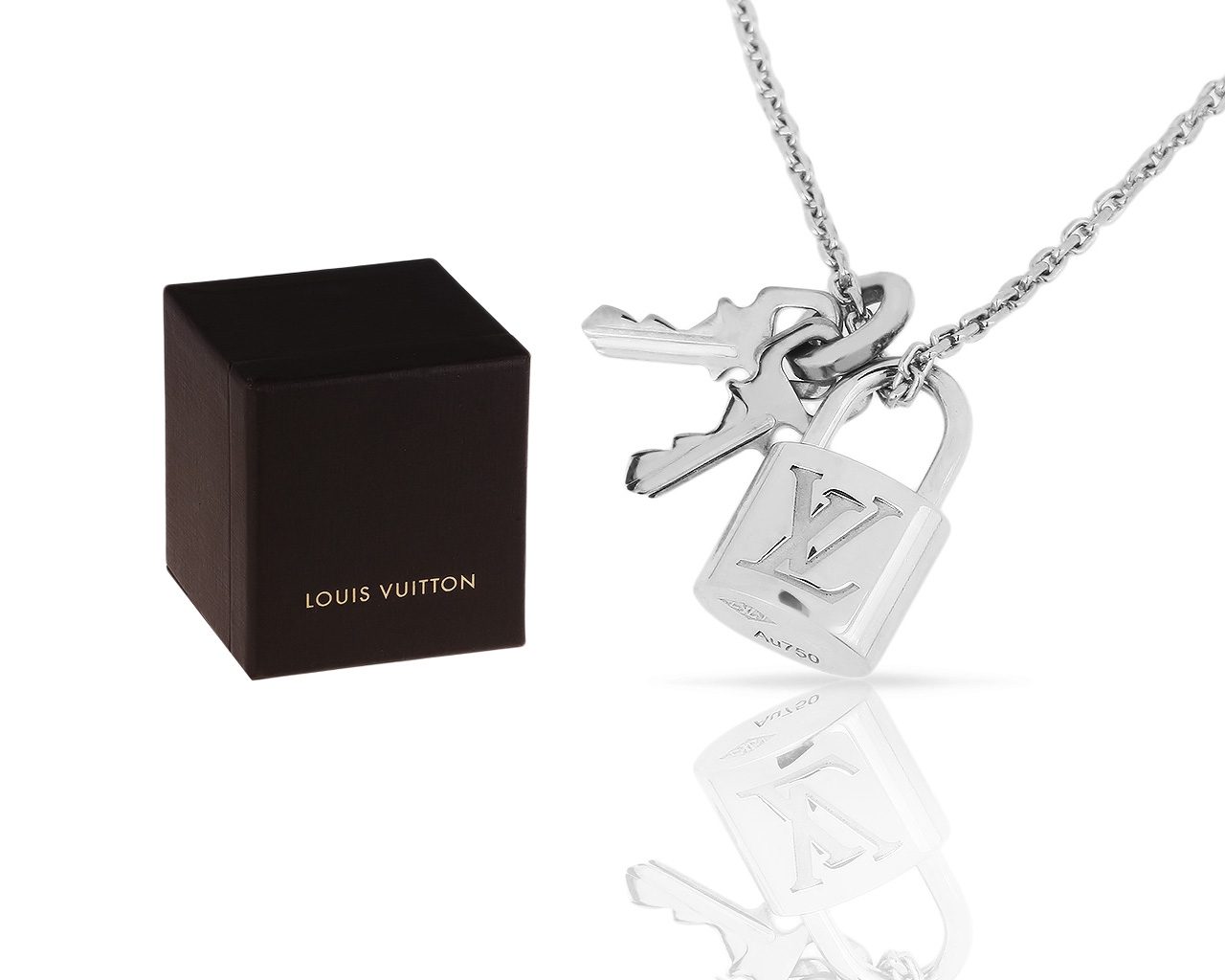 Интересная золотая подвеска Louis Vuitton Lockit