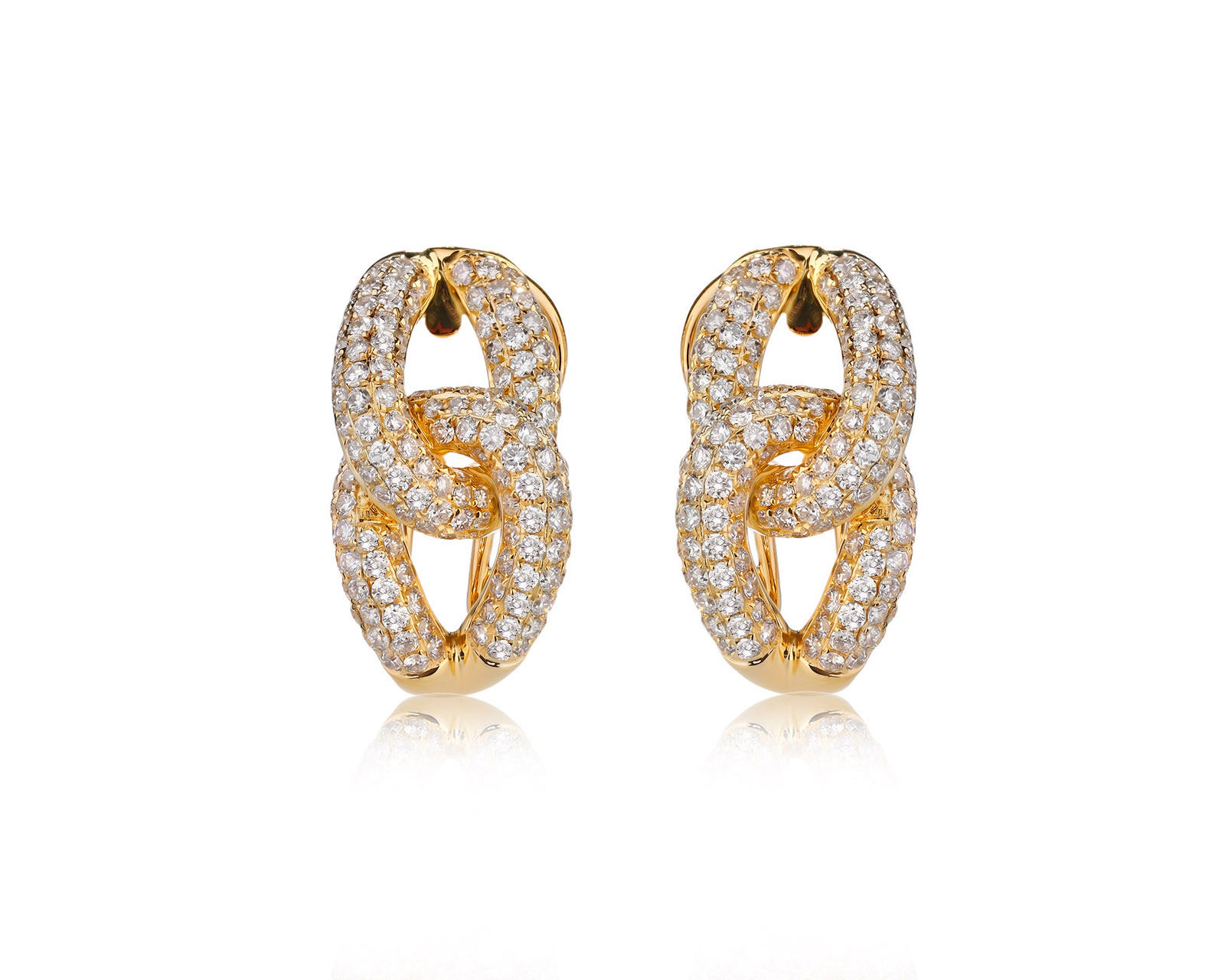 Золотые серьги с бриллиантами 2.38ct 060526/3