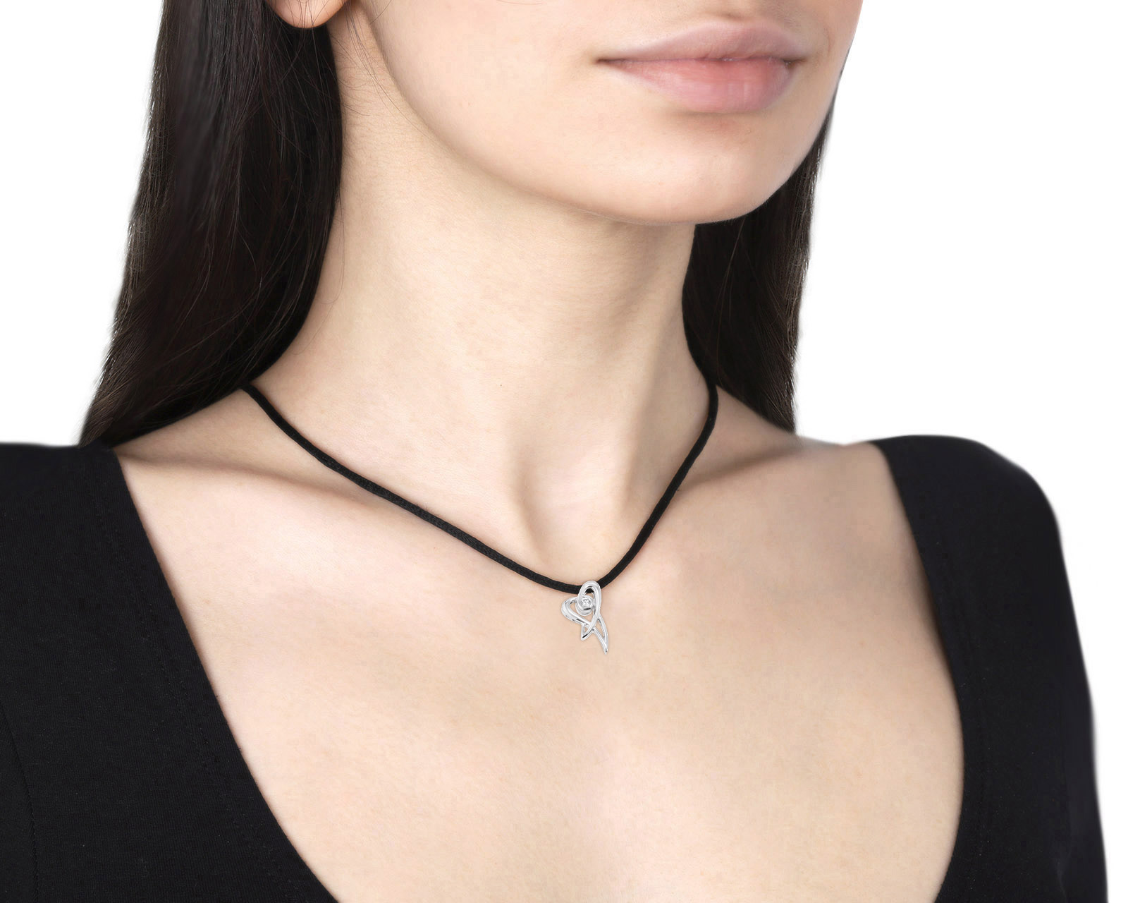 Золотой кулон с бриллиантом 0.09ct