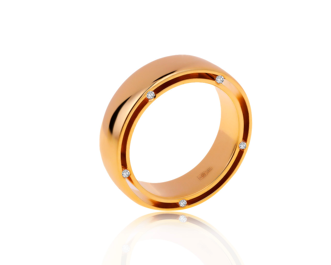Достойное золотое кольцо с бриллиантами 0.07ct 210220/11 Достойное золотое кольцо с бриллиантами 0.07ct 210220/11