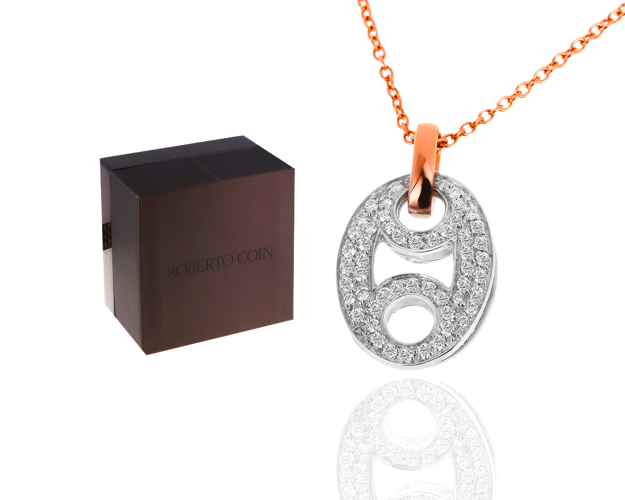Золотой кулон с бриллиантами 0.27ct Roberto Coin