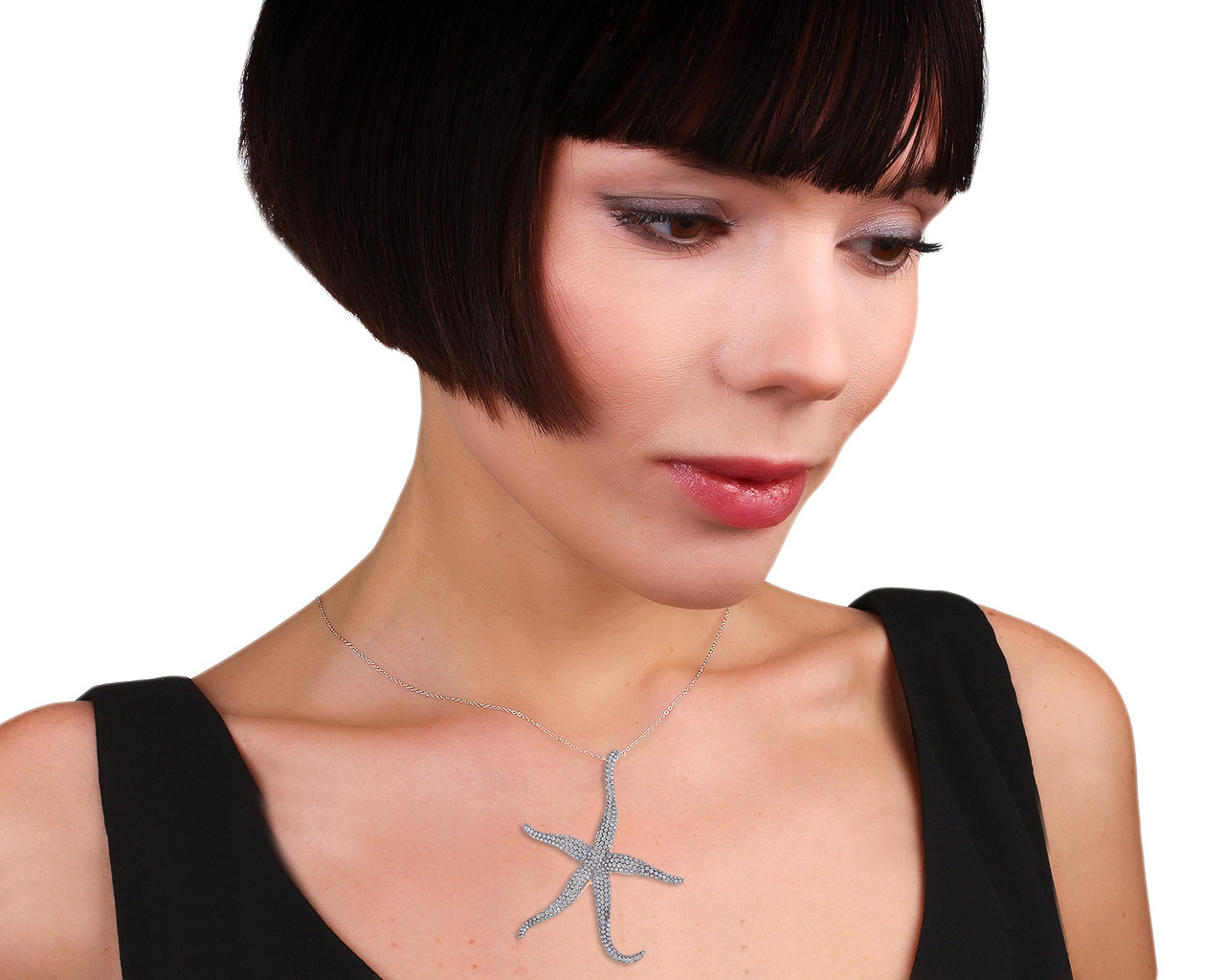 Необычная золотая подвеска с бриллиантами 2.91ct