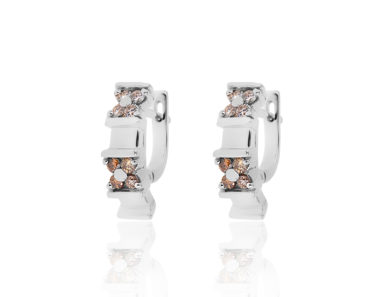 Престижные золотые серьги с бриллиантами 0.66ct 090419/26