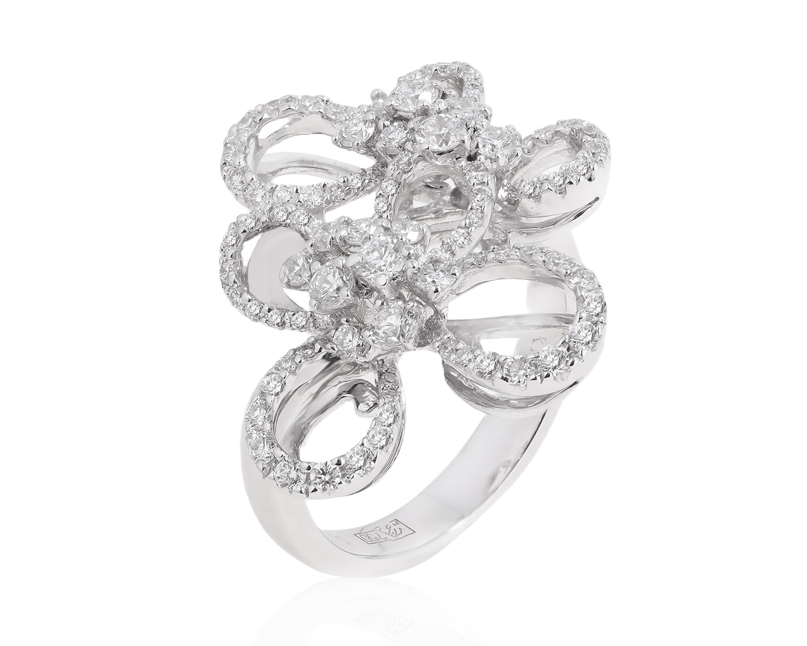 Золотое кольцо с бриллиантами 1.09ct 990065/2