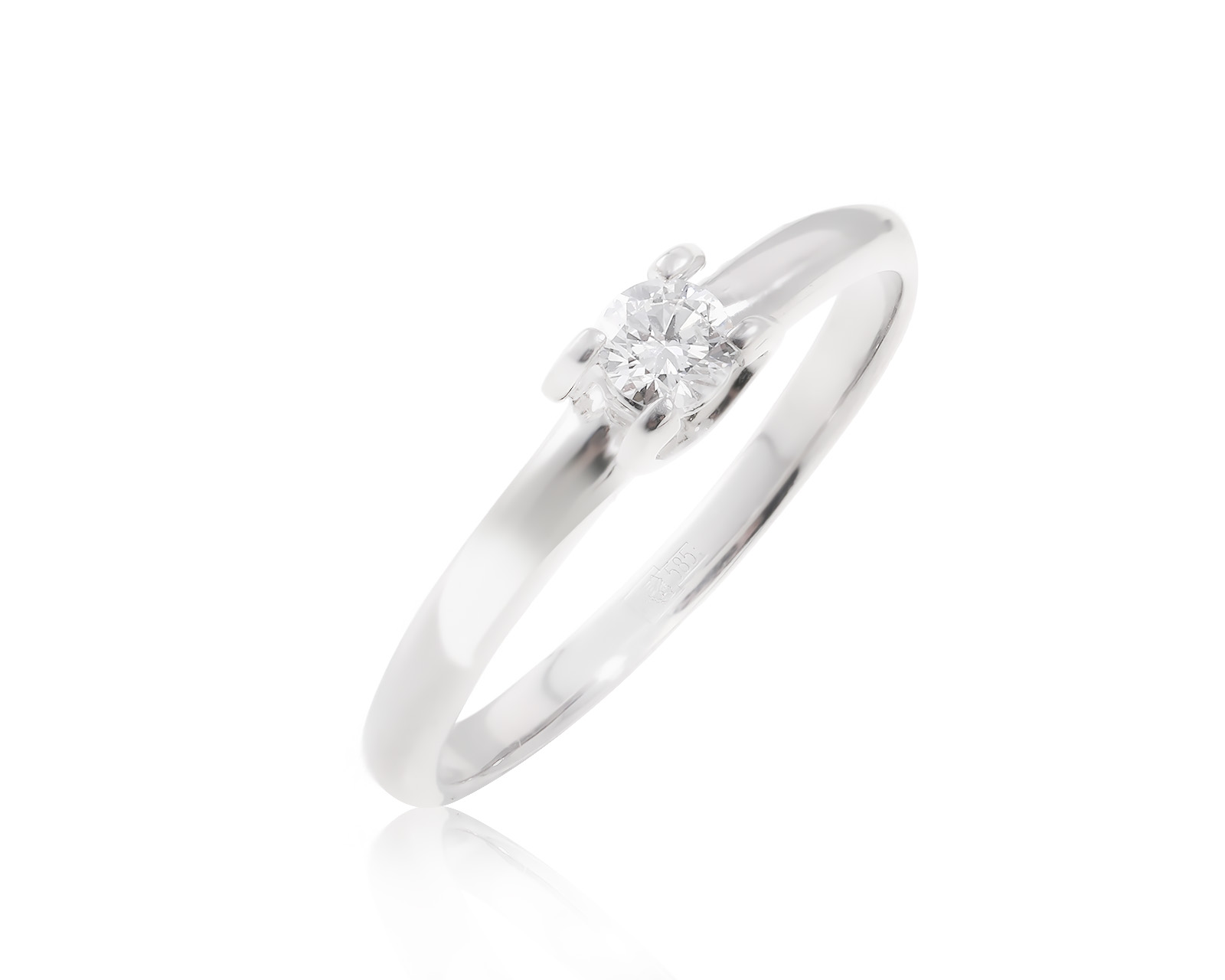 Золотое кольцо с бриллиантом 0.15ct 130324/1 Золотое кольцо с бриллиантом 0.15ct 130324/1