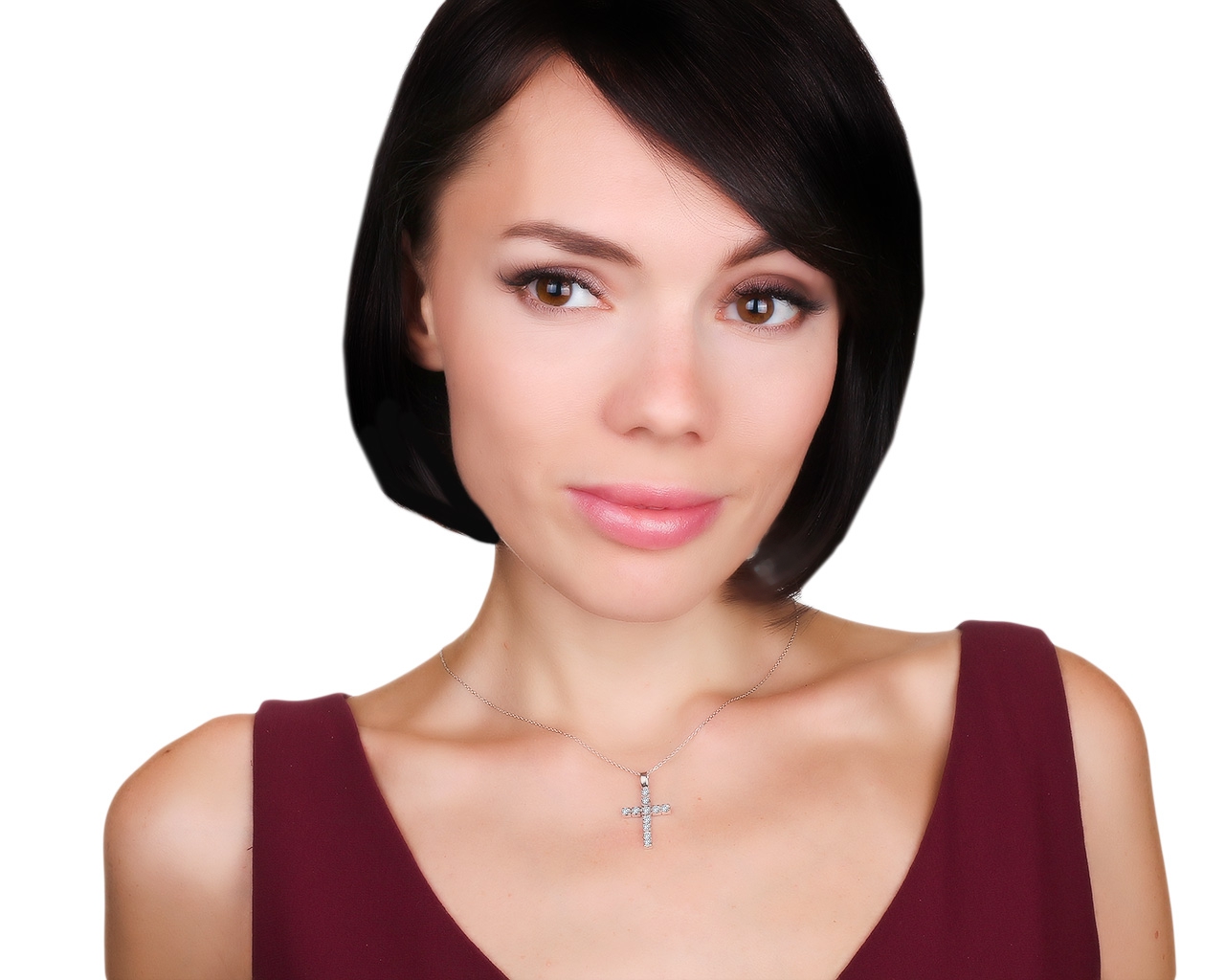 Роскошный золотой кулон с бриллиантами 0.32ct