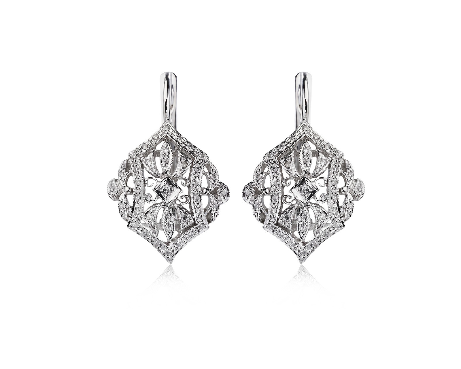 Золотые серьги с бриллиантами 0.31ct 120726/5