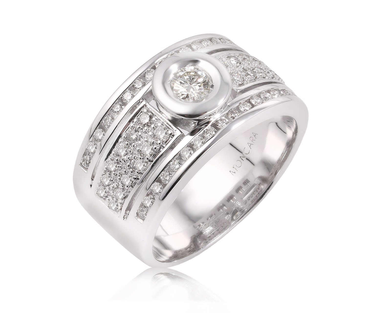 Оригинальное золотое кольцо с бриллиантами 0.68ct Moncara 221025/17