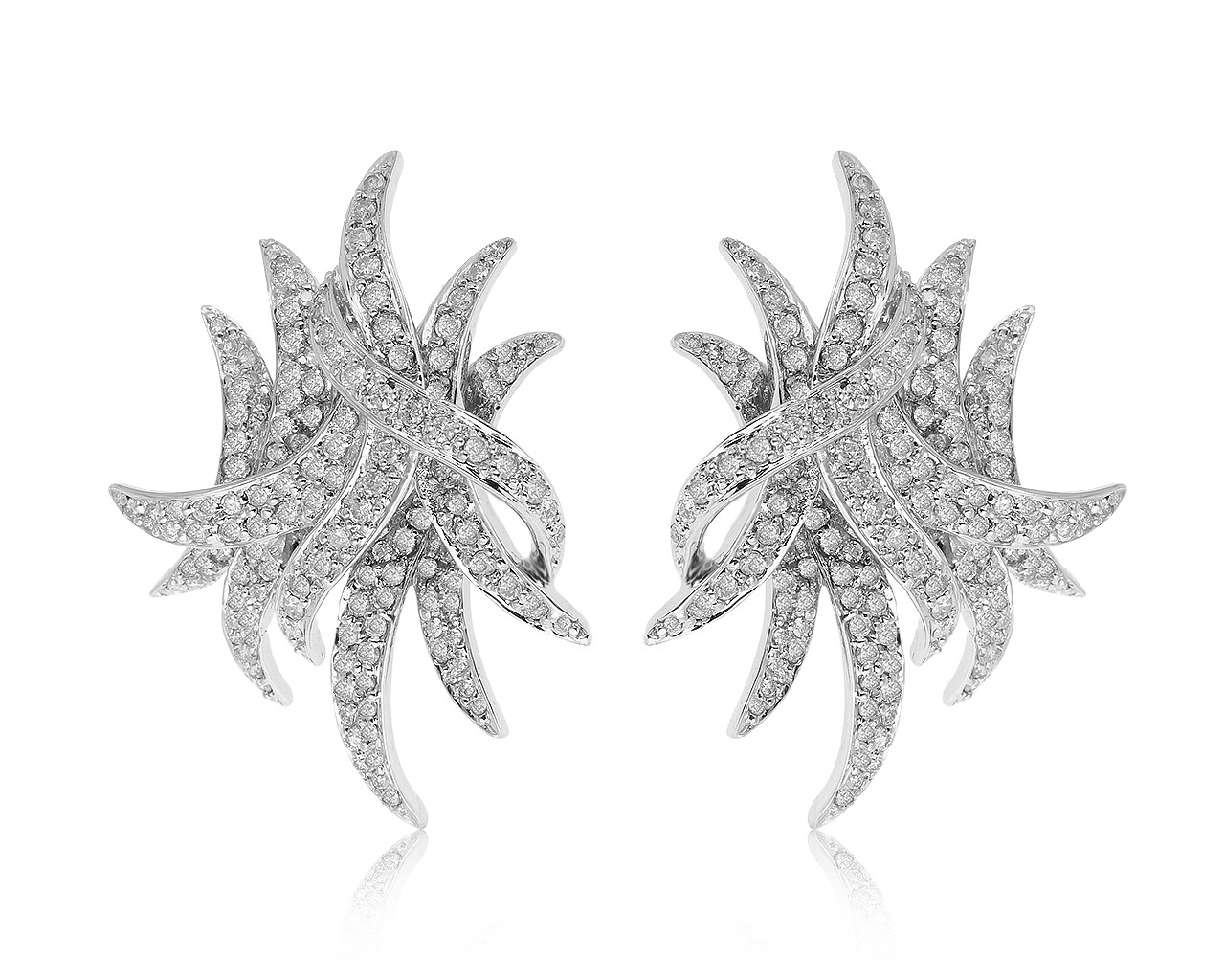Роскошные золотые серьги с бриллиантами 2.27ct 300421/11 Роскошные золотые серьги с бриллиантами 2.27ct 300421/11