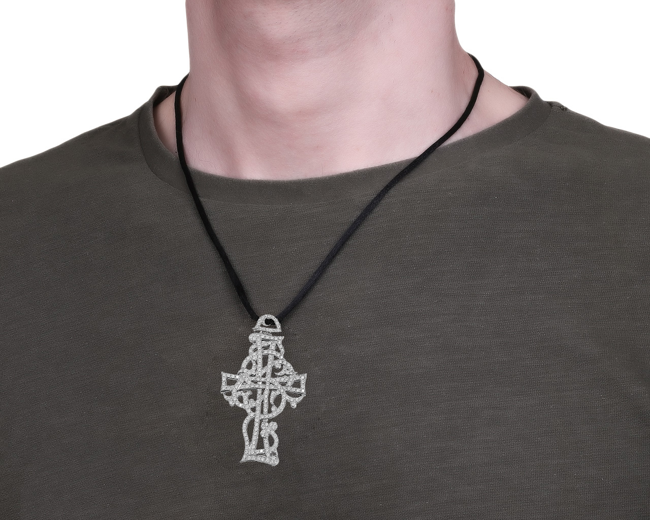 Безупречный золотой кулон с бриллиантами 2.20ct