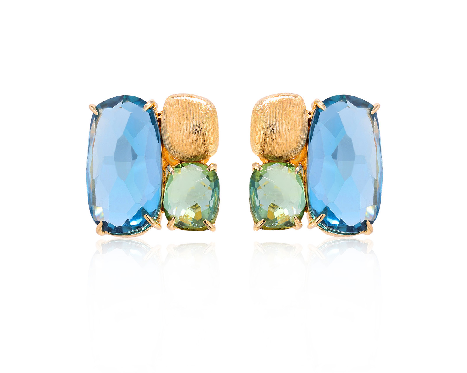 Оригинальные золотые серьги с топазами 8.20ct Marco Bicego Murano