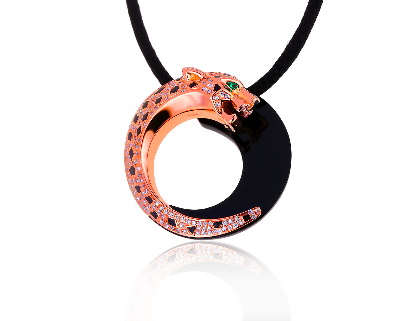 Потрясающий золотой кулон с ониксом и бриллиантами 0.85ct 250819/7