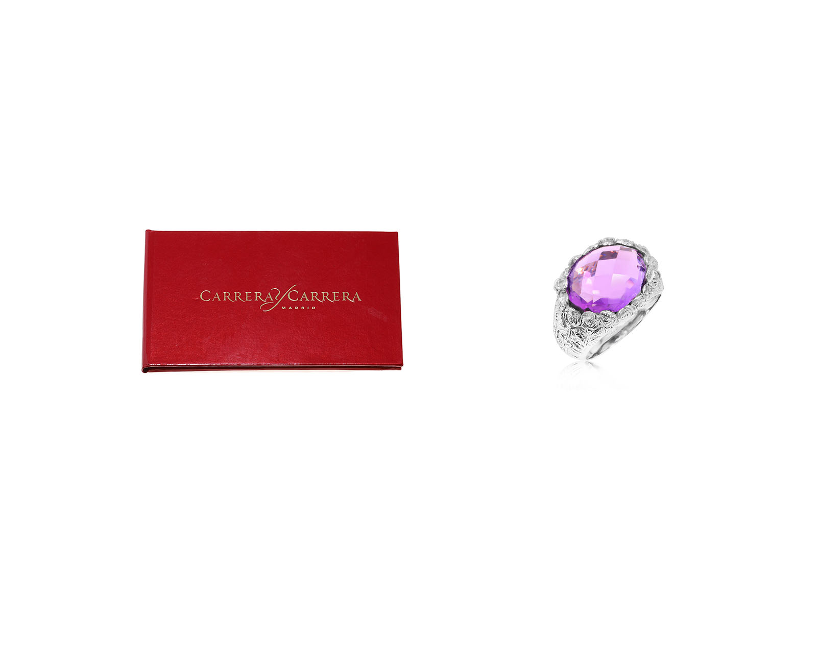 Оригинальное золотое кольцо с аметистом 8.90ct Carrera y Carrera Jardín de Rosas