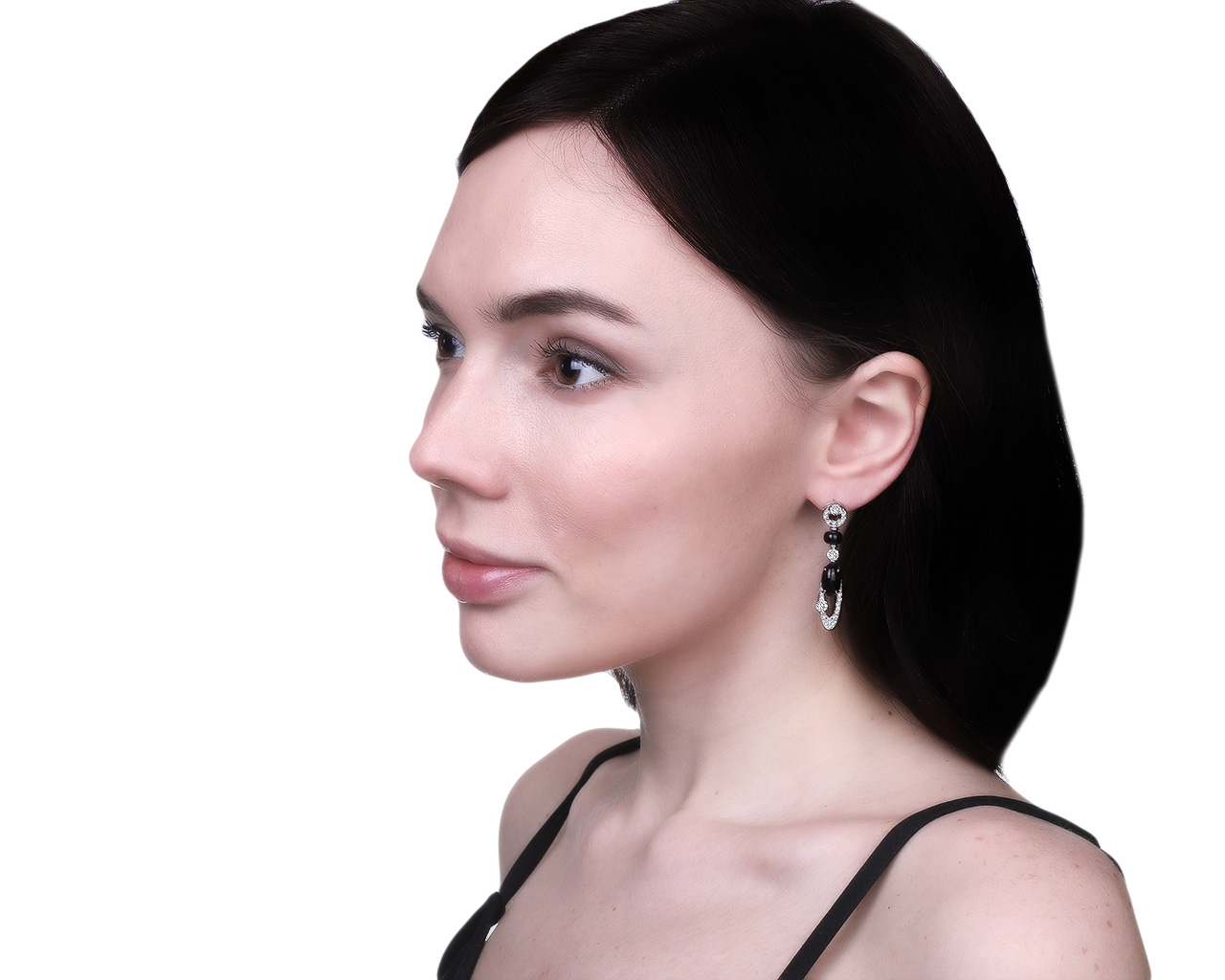 Оригинальные золотые серьги с ониксом 5.86ct Bvlgari