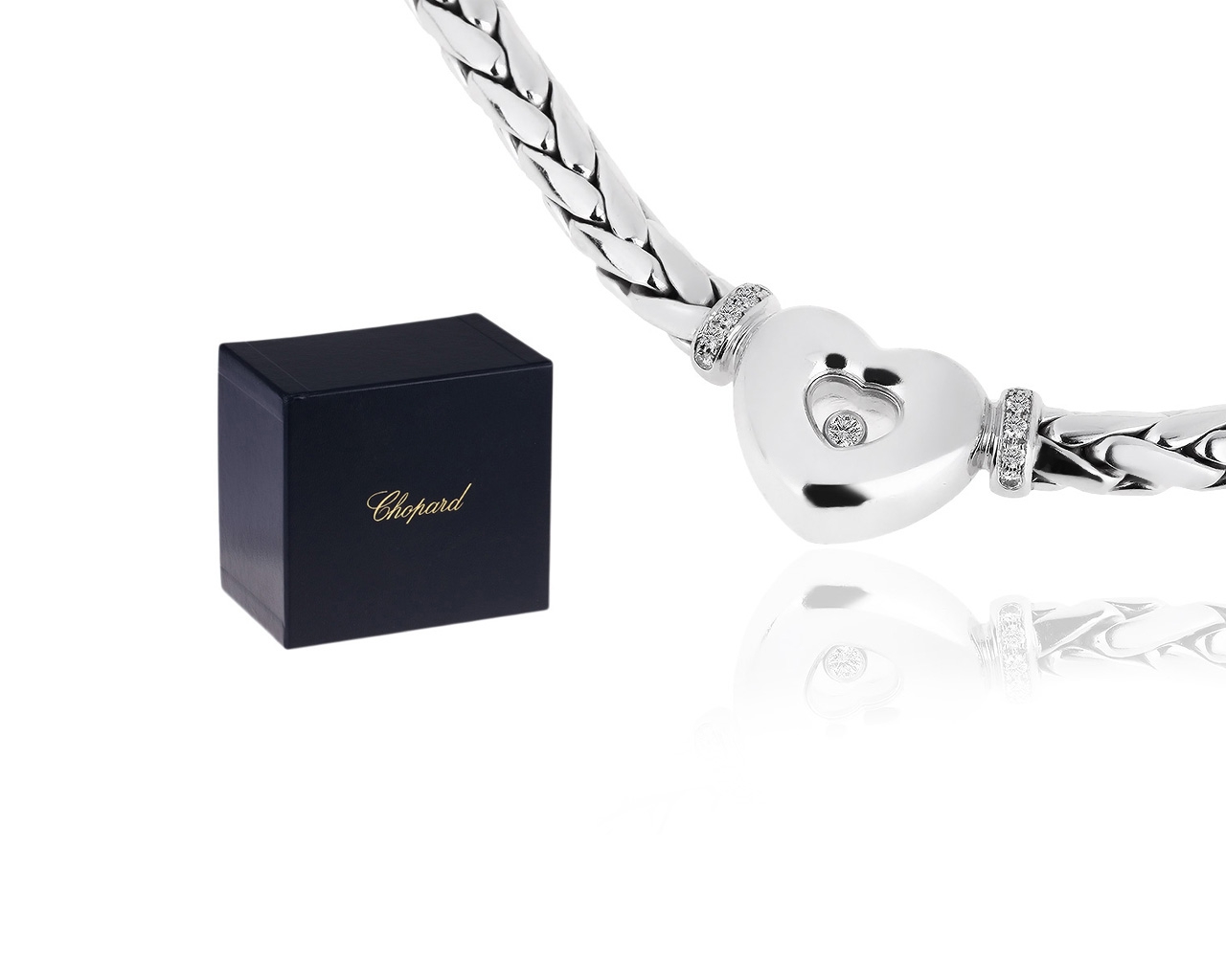 Золотое колье с бриллиантами Chopard Happy Diamonds