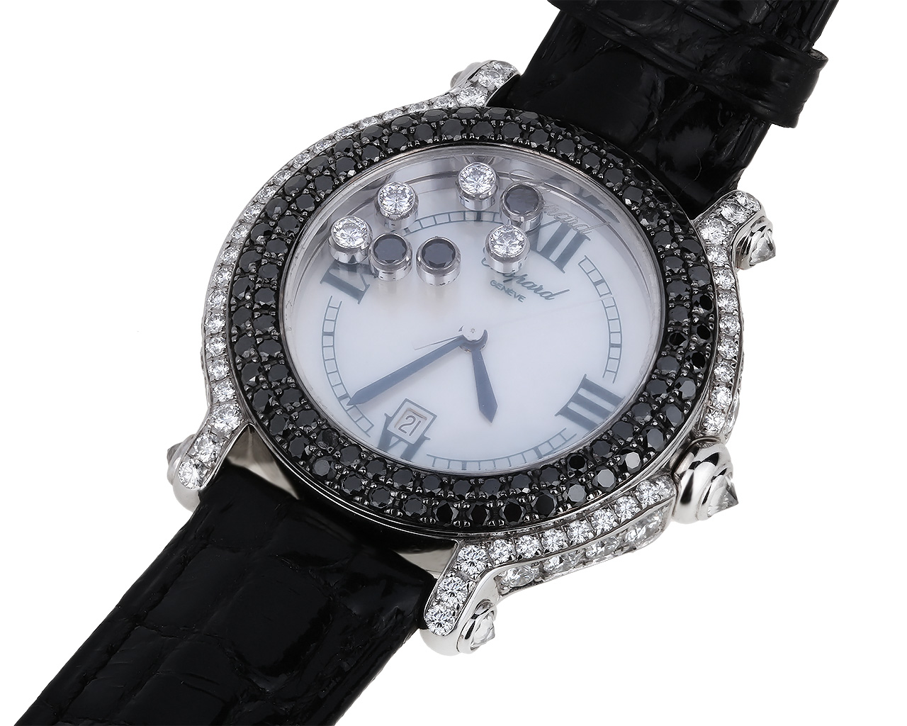 Оригинальные золотые часы с бриллиантами 3.20ct Chopard Happy Sport ррр20 Оригинальные золотые часы с бриллиантами 3.20ct Chopard Happy Sport ррр20