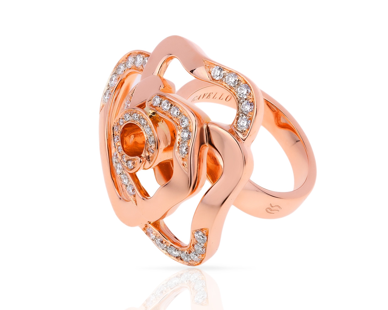 Оригинальное золотое кольцо с бриллиантами 0.61ct Gavello 250418/12