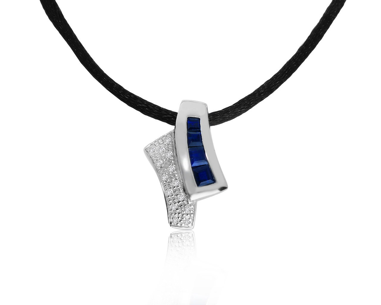 Волшебный золотой кулон с сапфирами 0.58ct 170321/16