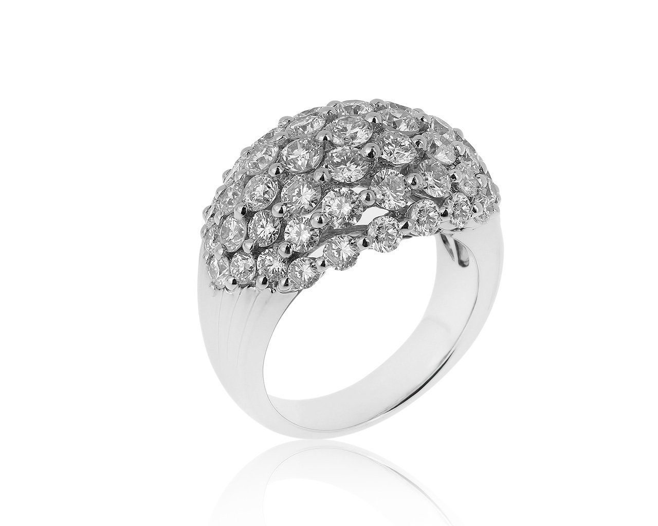 Потрясающее золотое кольцо с бриллиантами 3.92ct