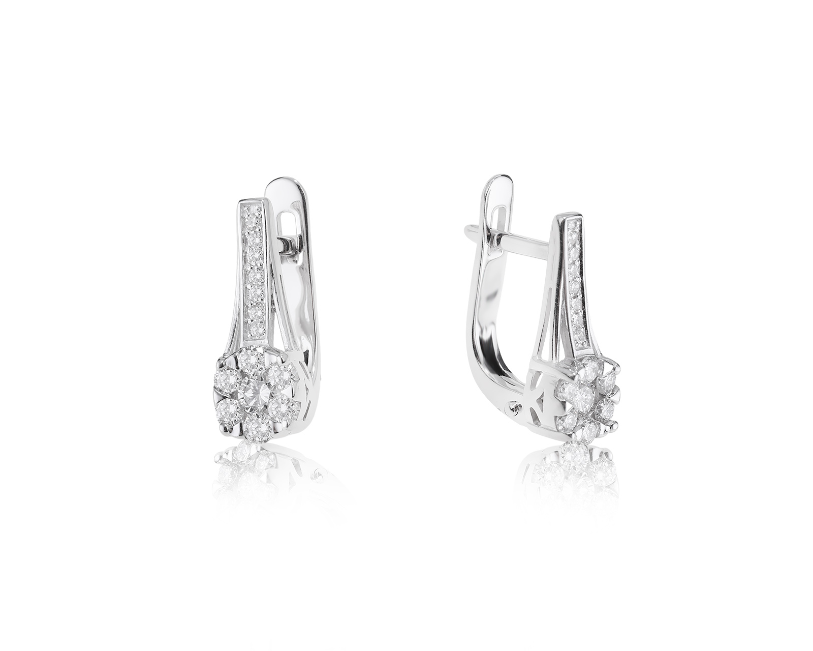 Золотые серьги с бриллиантами 0.43ct 220124/4