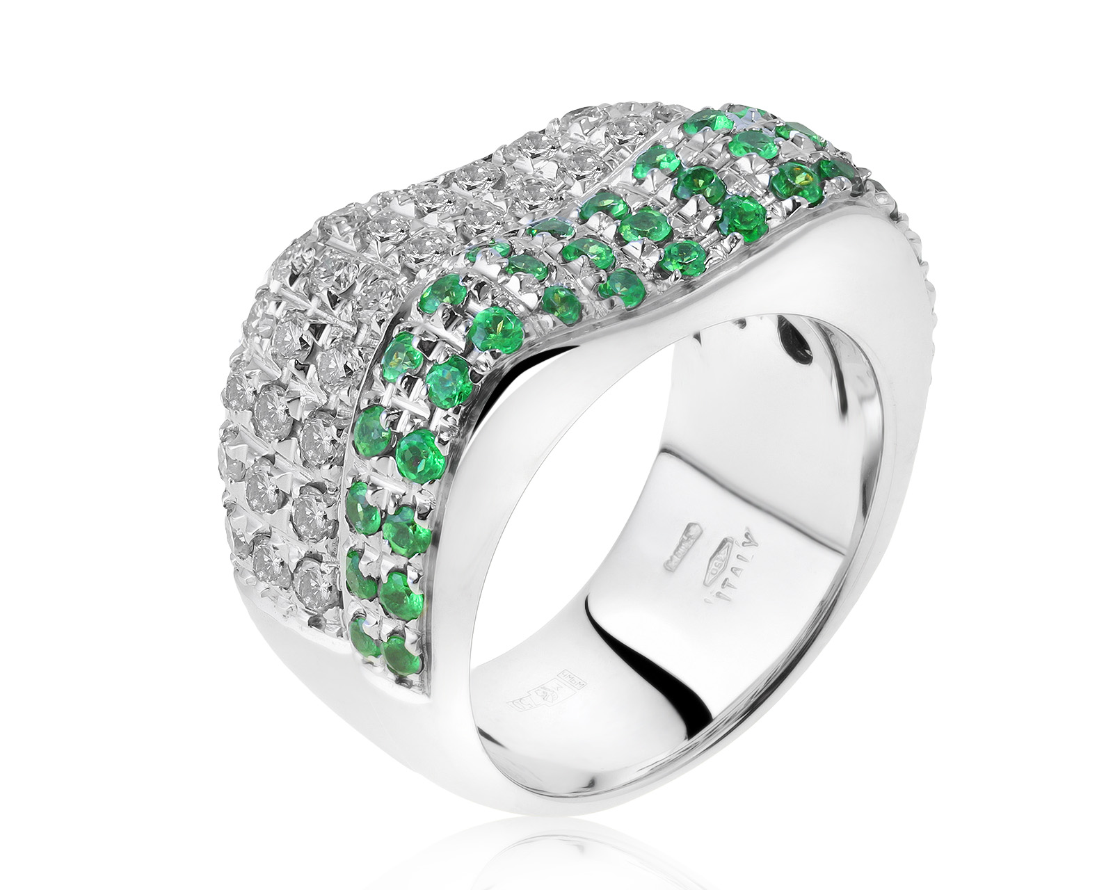 Оригинальное золотое кольцо с тсаворитами 0.70ct Hasbani 160821/1