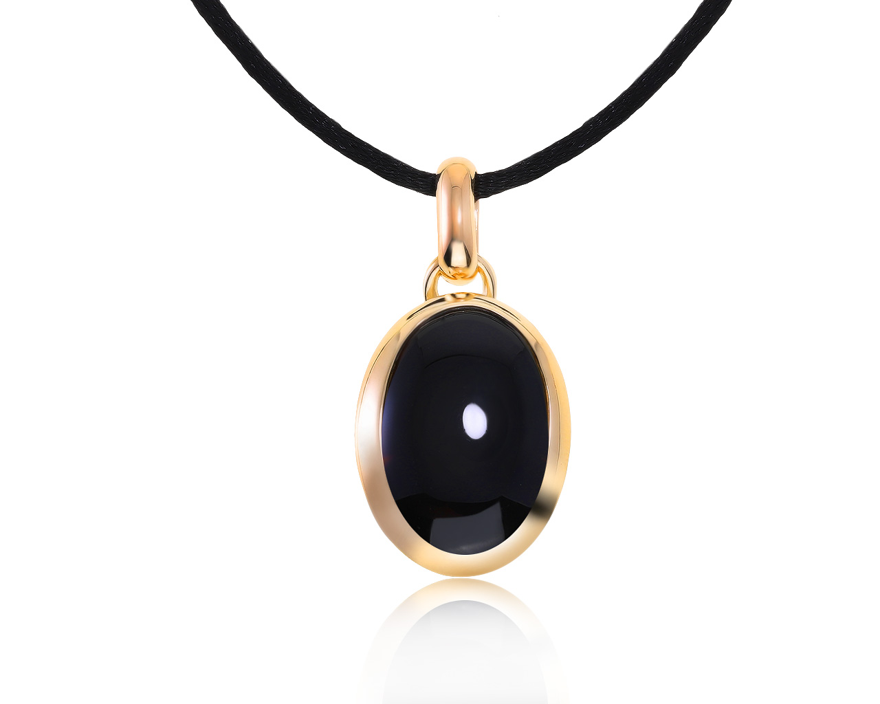 Итальянский золотой кулон с ониксом 9.64ct 050321/36