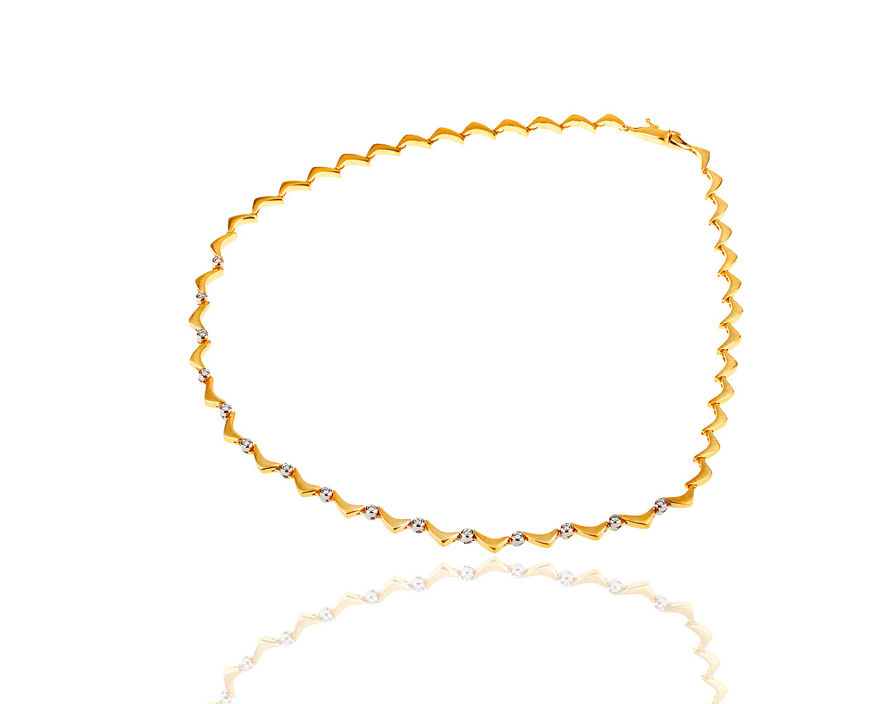 Итальянское золотое колье с бриллиантами 0.30ct