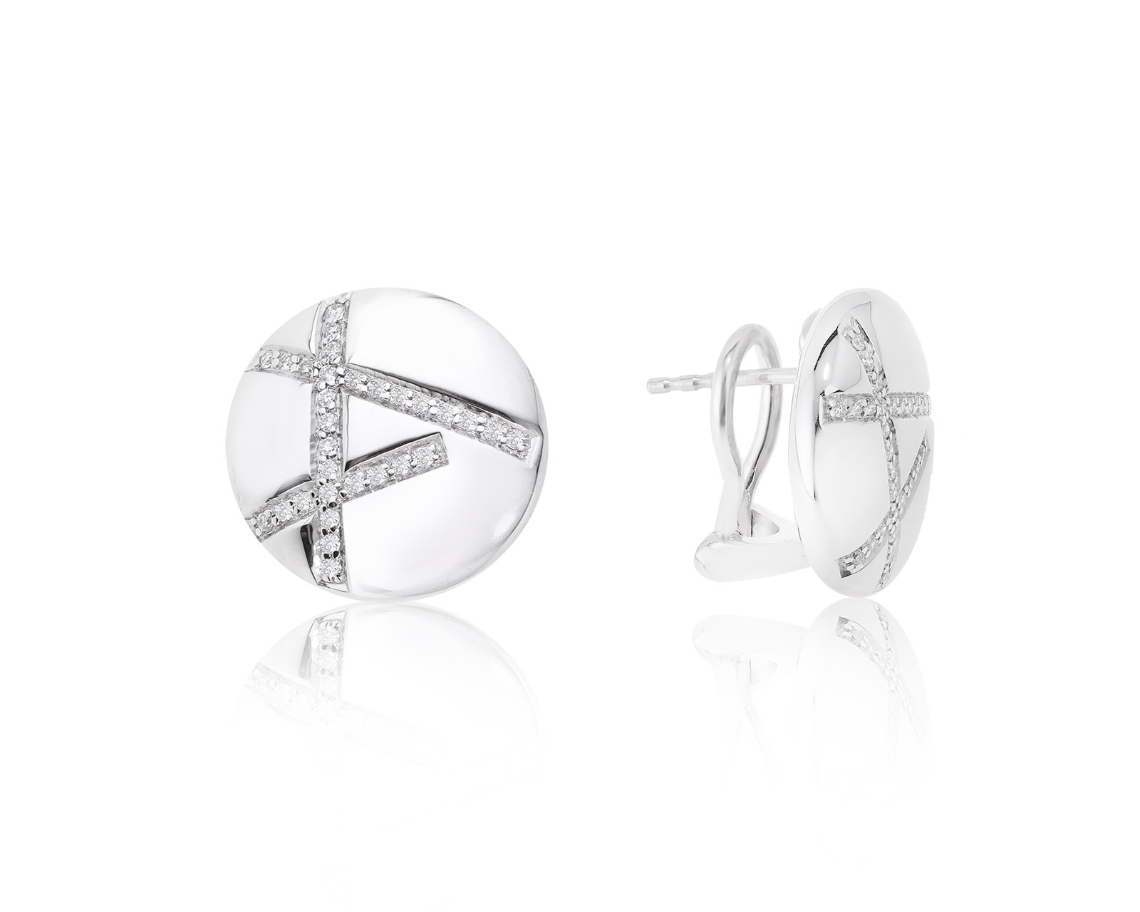 Достойное золотые серьги с бриллиантами 0.30ct 211022/6
