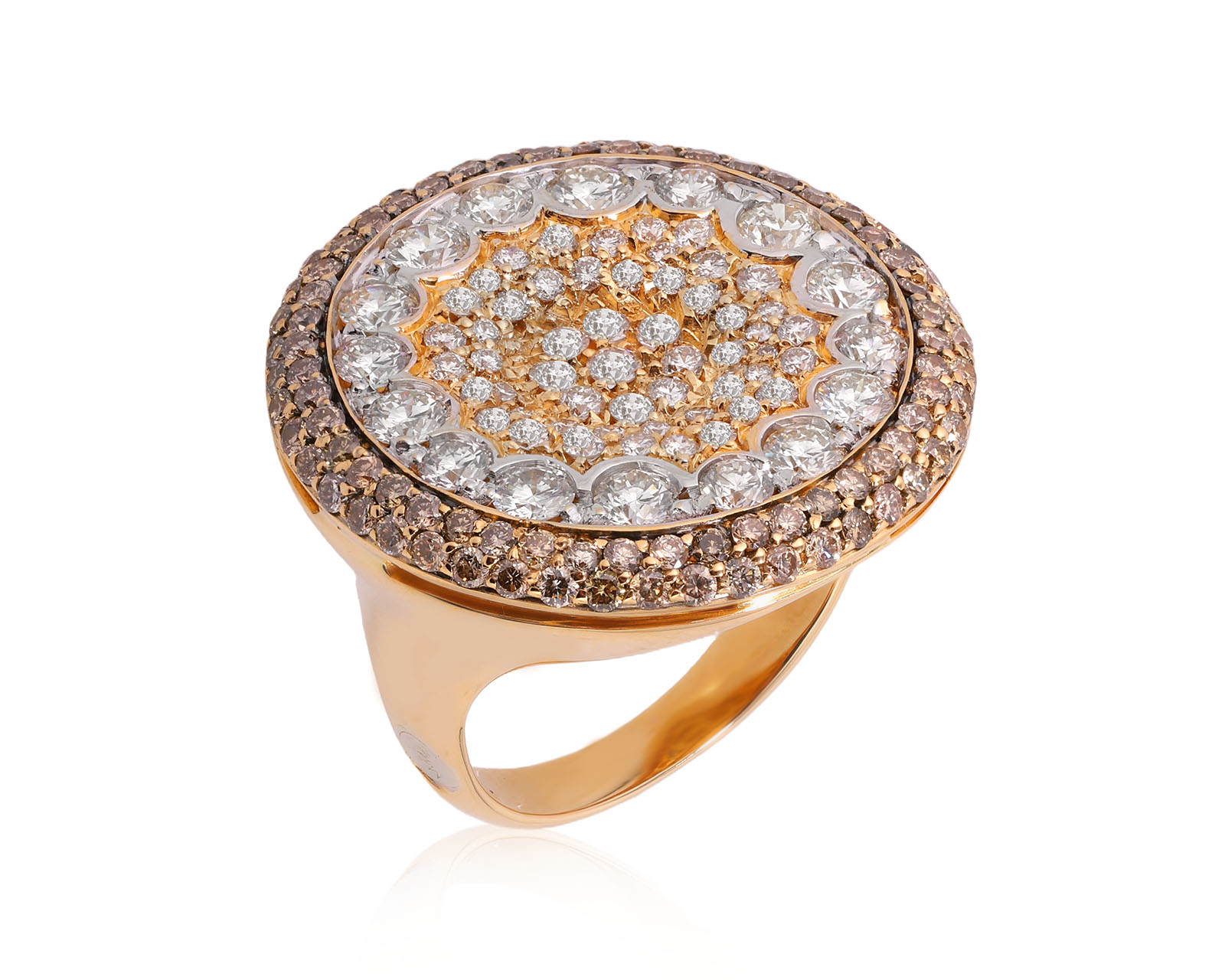 Оригинальное золотое кольцо с бриллиантами 3.11ct Luca Carati 990269/1