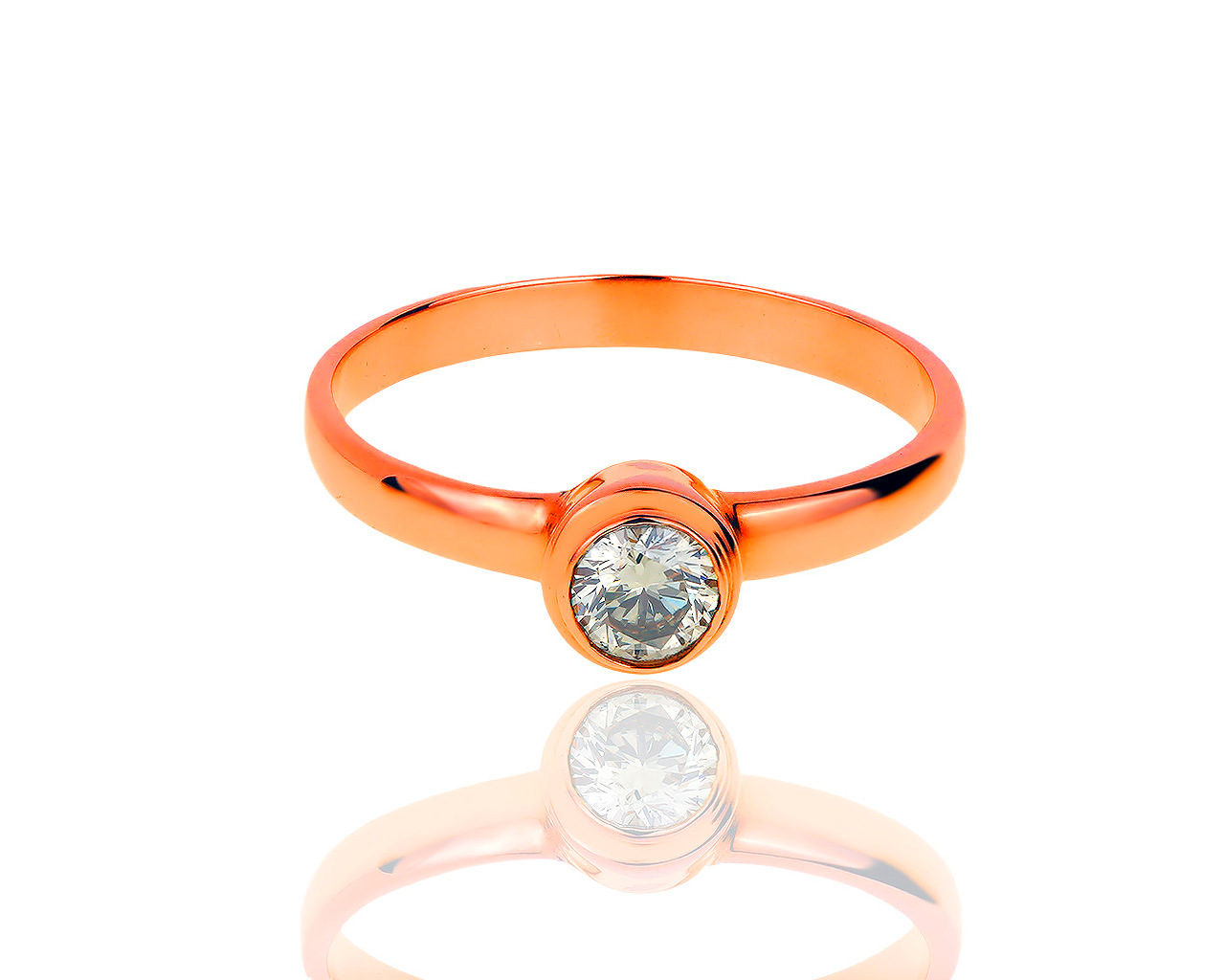 Помолвочное золотое кольцо с бриллиантом 0.30ct 170119/10 Помолвочное золотое кольцо с бриллиантом 0.30ct 170119/10