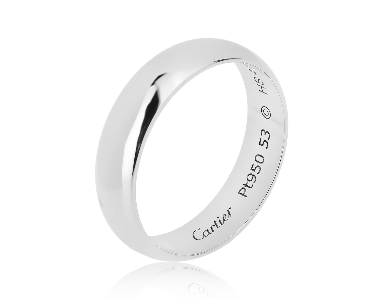 Оригинальное платиновое кольцо Cartier 1895 310820/16